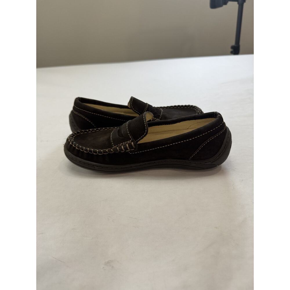 Primigi Boys Suede Loafers Preppy Casual Nubuck Brown Italian Leather Size 13.5 - Picture 4 of 12